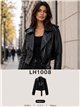 Chaqueta biker efecto piel cinturón