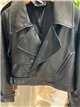 Chaqueta biker efecto piel cinturón
