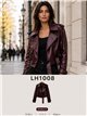 Chaqueta biker efecto piel cinturón