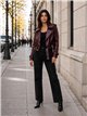 Chaqueta biker efecto piel cinturón