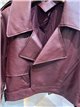 Chaqueta biker efecto piel cinturón