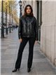Chaqueta bomber efecto piel cuello subido