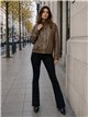 Chaqueta bomber efecto piel cuello subido