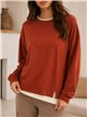 Sudadera básica bajo combinado