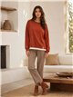 Sudadera básica bajo combinado