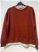 Sudadera básica bajo combinado