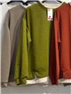Sudadera básica bajo combinado