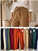 Pantalón textura con lazo talla grande