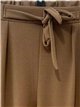 Pantalón textura con lazo talla grande