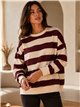 Sudadera rayas anchas talla grande