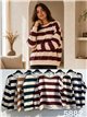 Sudadera rayas anchas talla grande