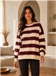 Sudadera rayas anchas talla grande