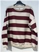 Sudadera rayas anchas talla grande