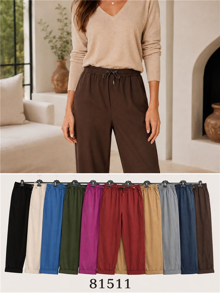 Pantalón jogger cintura elástica talla grande