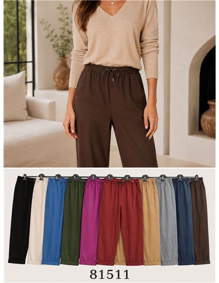 Pantalón jogger cintura elástica talla grande