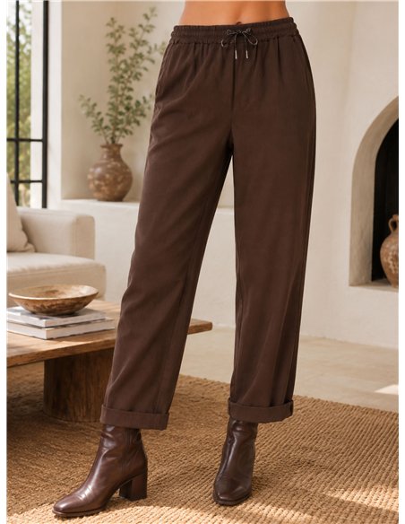 Pantalón jogger cintura elástica talla grande