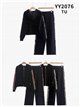 Conjunto chaqueta sudadera capucha leopardo y pantalón