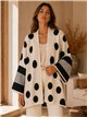 Kimono punto lunares talla grande