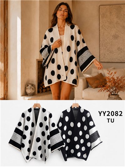 Kimono punto lunares talla grande 2