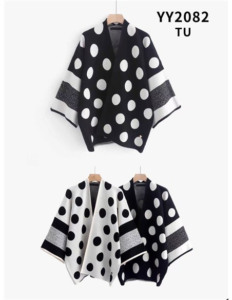 Kimono punto lunares talla grande