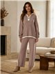 Conjunto sudadera punto capucha y pantalón