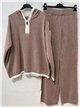 Conjunto sudadera punto capucha y pantalón