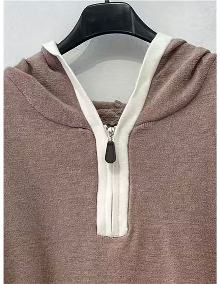 Conjunto sudadera punto capucha y pantalón