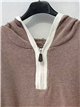 Conjunto sudadera punto capucha y pantalón