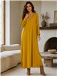 Vestido largo liso tachuelas talla grande