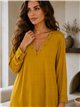 Vestido largo liso tachuelas talla grande