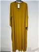 Vestido largo liso tachuelas talla grande