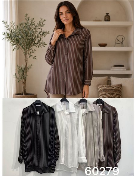 Camisa rayas talla grande