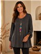 Blusa talla grande con collar
