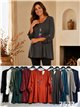 Blusa talla grande con collar
