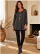 Blusa talla grande con collar