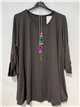 Blusa talla grande con collar