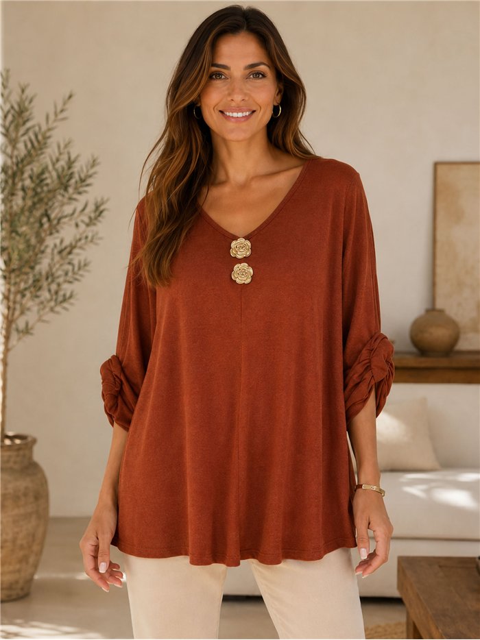 Jersey botones metálicos talla grande