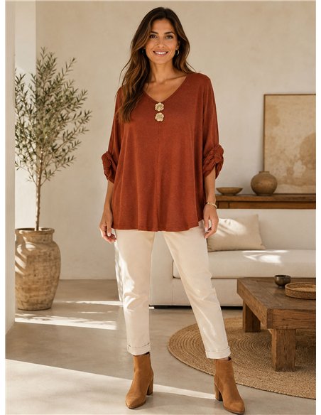 Jersey botones metálicos talla grande
