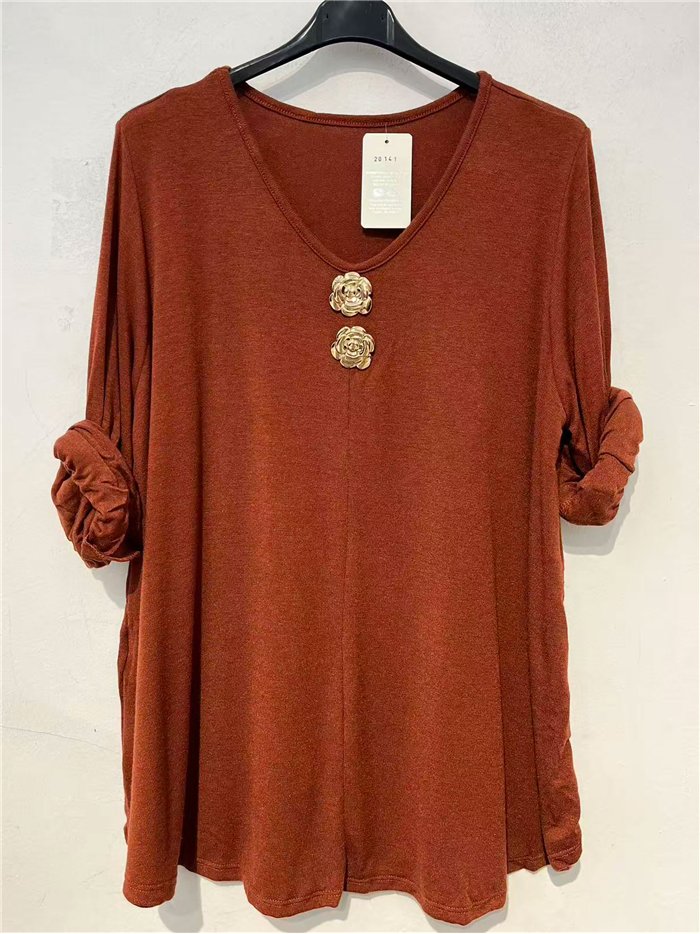 Jersey botones metálicos talla grande
