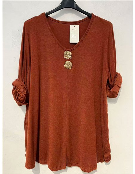 Jersey botones metálicos talla grande