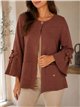 Chaqueta de punto manga lazos