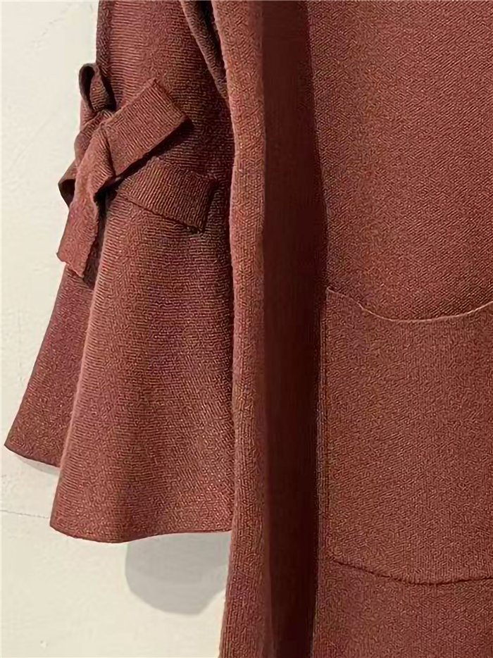 Chaqueta de punto manga lazos