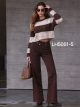 Jeans wide leg chocolate cintura cruzada