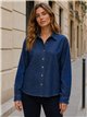 Camisa vaquera bordado en mangas