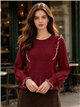 Blusa nido de abeja volantes