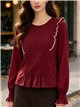 Blusa nido de abeja volantes