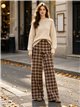 Pantalón wide leg cuadros pareo