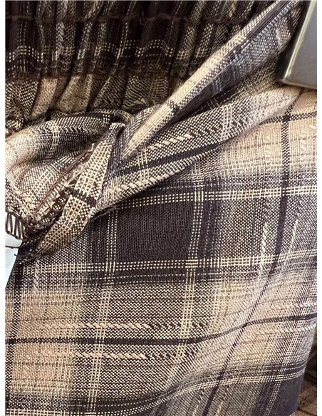 Pantalón wide leg cuadros pareo