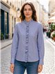 Blusa rayas volante frontal