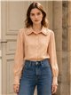 Camisa rayas cuello bobo volante